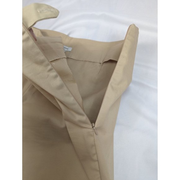 Boston Proper Light Tan Flat Front Side Zipper Dress Pants Slacks Size 16 - Picture 4 of 6